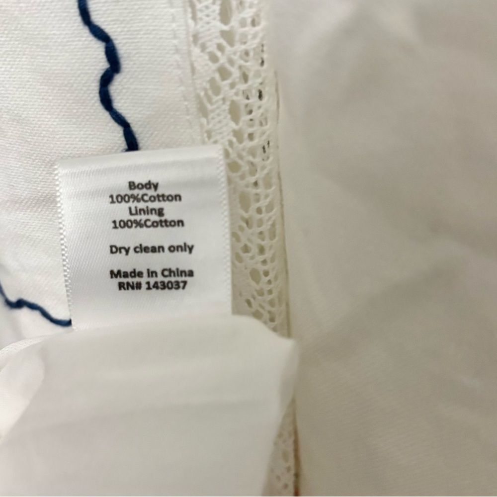 Hunter Bell Midi Dress Stefy Embroidered White Cotton Floral NWT 6 - Picture 12 of 14